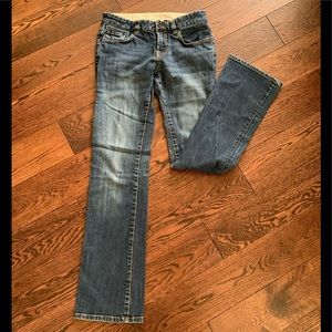 Roots Distressed Jeans with Boot Cut